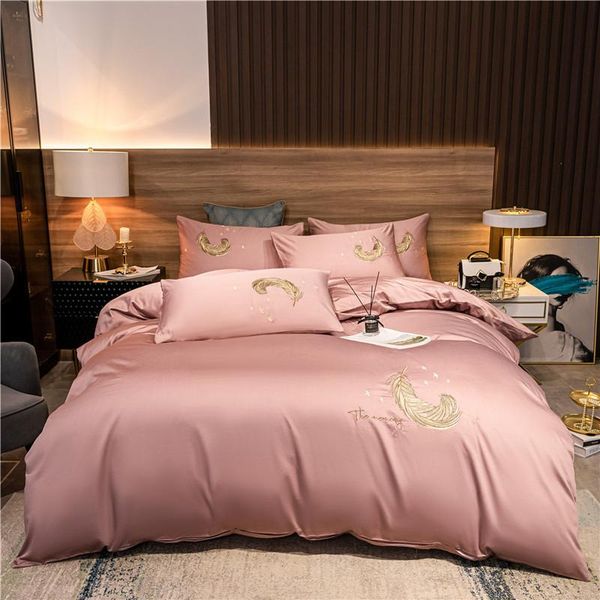 feather embroidered home cotton bedding set solid color duvet cover bed sheet pillowcase set soft skin-friendly bedclothes
feather embroidered home cotton bedding set solid color duvet cover bed sheet pillowcase set soft skin-friendly bedclothes
