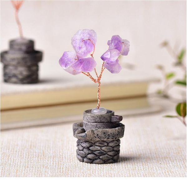 1pc natural amethyst lucky tree crystal quartz mineral ornaments tree of life handmade home decoration healing chine jllxyx, Black
1pc natural amethyst lucky tree crystal quartz mineral ornaments tree of life handmade home decoration healing chine jllxyx, Black