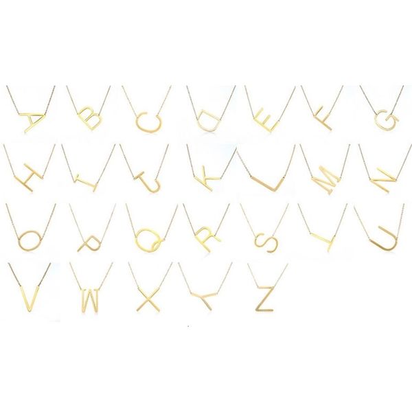 sale women fashion sideways personalized a-z english letter name initial gold silver plated stainless steel necklace
sale women fashion sideways personalized a-z english letter name initial gold silver plated stainless steel necklace