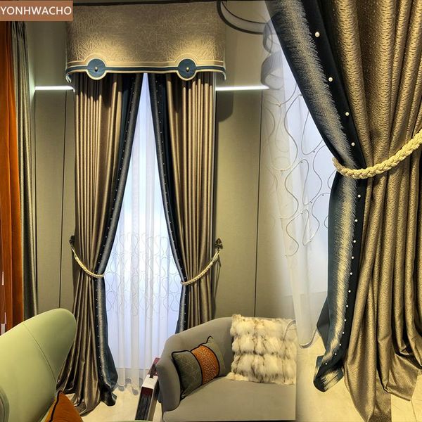 custom curtain european american light luxury villa living room bedroom gold cloth blackout curtain valance tulle panel c412
custom curtain european american light luxury villa living room bedroom gold cloth blackout curtain valance tulle panel c412