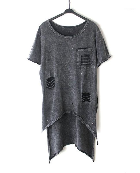 women's t-shirt t shirt women 2021 summer style fashion irregular hem woman rivet hole hollow out tshirt punk clothes1, White
women's t-shirt t shirt women 2021 summer style fashion irregular hem woman rivet hole hollow out tshirt punk clothes1, White