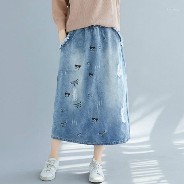 plus size vintage ripped butterfly embroidered long denim skirts for women 2xl 3xl 4xl 5xl1, Black
plus size vintage ripped butterfly embroidered long denim skirts for women 2xl 3xl 4xl 5xl1, Black