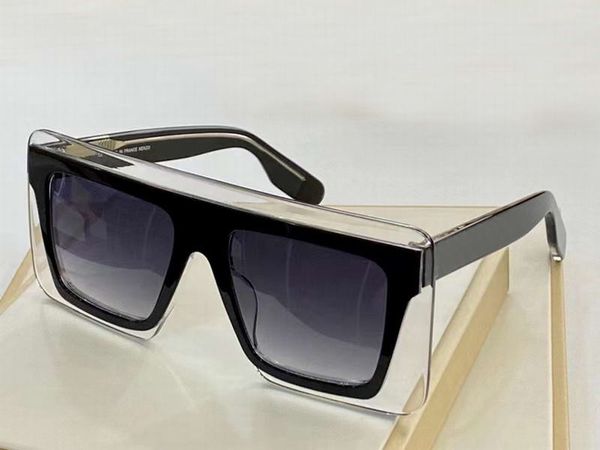 rectangle flat sunglasses black clear frame grey shaded glasses women fashion sunglasses with box, White;black
rectangle flat sunglasses black clear frame grey shaded glasses women fashion sunglasses with box, White;black