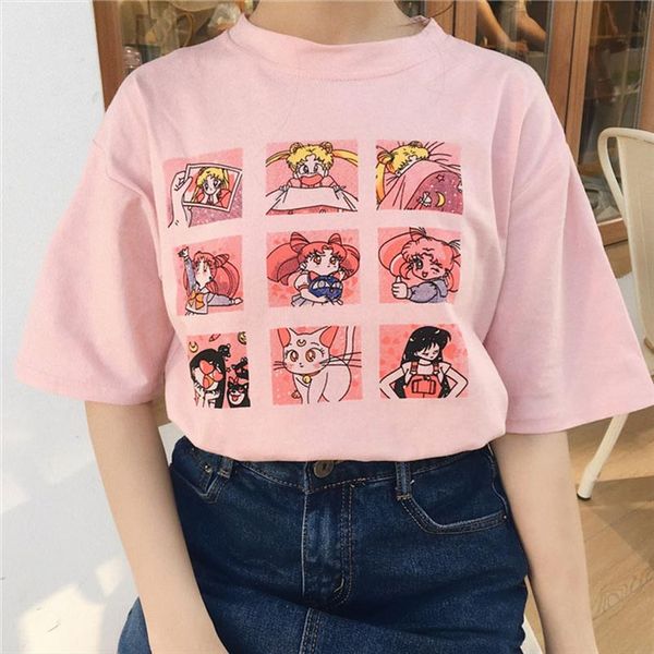 sailor moon manica corta divertente mezza t shirt harajuku camicia delle donne di estate di grandi ulzzang divertente t shirt, White
sailor moon manica corta divertente mezza t shirt harajuku camicia delle donne di estate di grandi ulzzang divertente t shirt, White