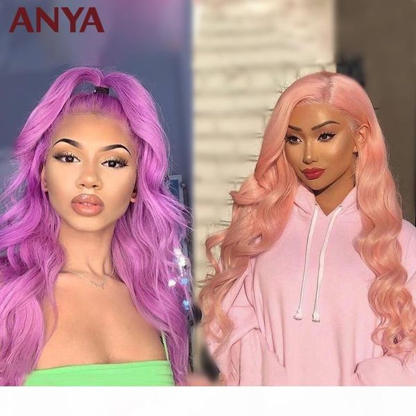 anya pink and purple13x4 transparent lace wigs body wave lace front human hair wigs peruvian virgin hair for black women, Black;brown
anya pink and purple13x4 transparent lace wigs body wave lace front human hair wigs peruvian virgin hair for black women, Black;brown