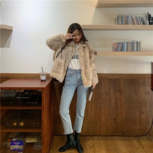 women's fur & faux women 2021 autumn winter fake jacket female loose thicken warm coat ladies elegant fluffy plush outwear s720, Black
women's fur & faux women 2021 autumn winter fake jacket female loose thicken warm coat ladies elegant fluffy plush outwear s720, Black