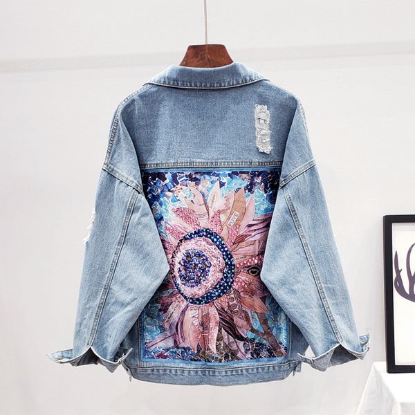 streetwear style print women's denim jacket coat diamonds hole bf jeans outwear female spring autumn casual loose cowboy outwearx1016, Black;brown
streetwear style print women's denim jacket coat diamonds hole bf jeans outwear female spring autumn casual loose cowboy outwearx1016, Black;brown