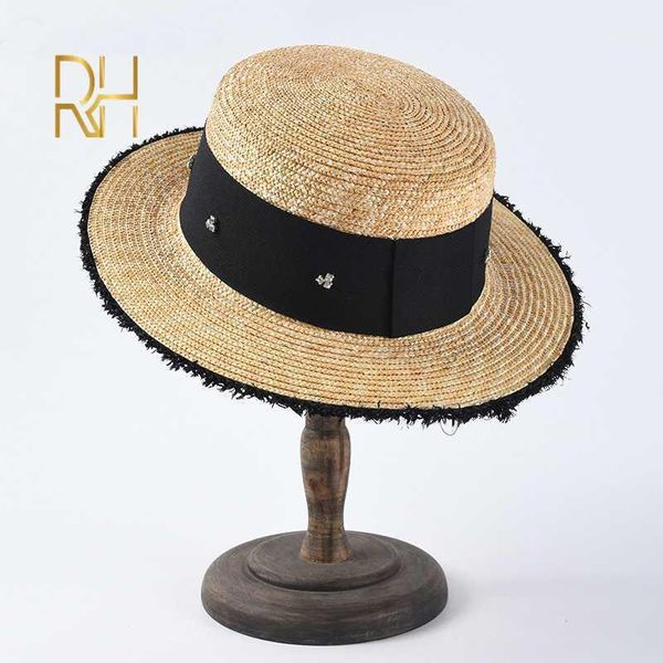 wide brim hats women natural wheat straw hat ribbon tassel fringe uv protect beach boater sun lady summer rh1, Blue;gray
wide brim hats women natural wheat straw hat ribbon tassel fringe uv protect beach boater sun lady summer rh1, Blue;gray