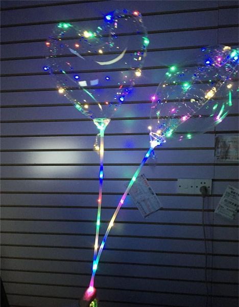 

led love heart star shape balloon luminous bobo balloons with string lights 70cm pole night light balloon for wedd jlljyj ly_bags