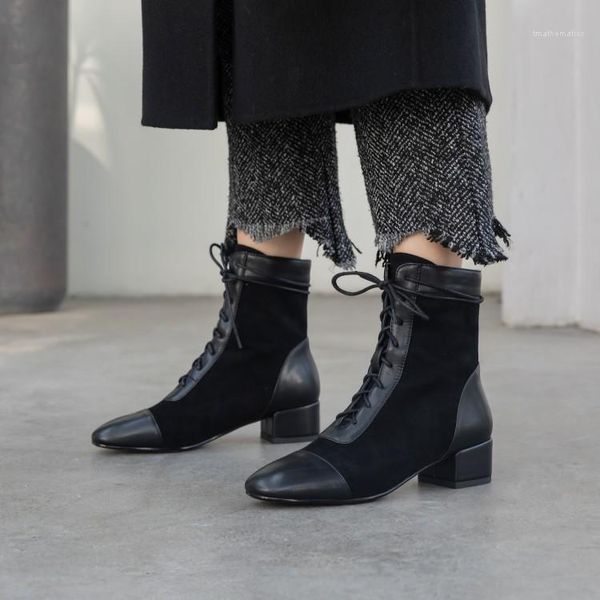 big size 9 10 11 12 boots women shoes ankle boots for women ladies shoes woman winter patchwork cross binding square head1, Black
big size 9 10 11 12 boots women shoes ankle boots for women ladies shoes woman winter patchwork cross binding square head1, Black
