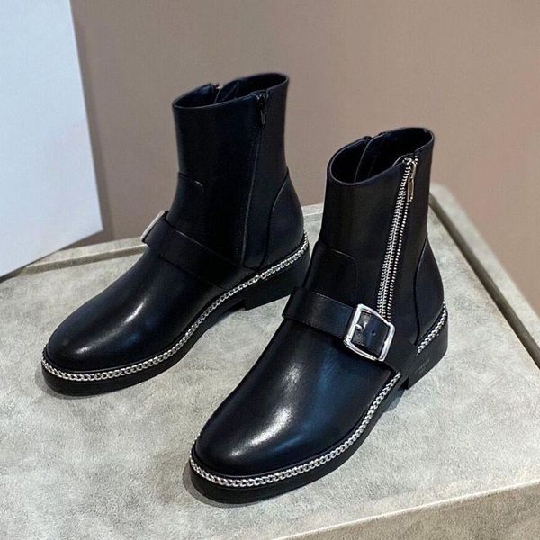 fashion winter boots designer short boots autumn and winter martin boots leather casual metal buckle decoration beautiful ladie, Black
fashion winter boots designer short boots autumn and winter martin boots leather casual metal buckle decoration beautiful ladie, Black
