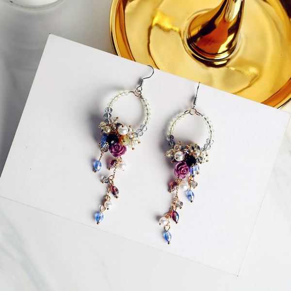 trendy water drop earrings women dangle earrings personality pendant bohemia romantic temperament female long crystal flower girl eardrop, Silver
trendy water drop earrings women dangle earrings personality pendant bohemia romantic temperament female long crystal flower girl eardrop, Silver