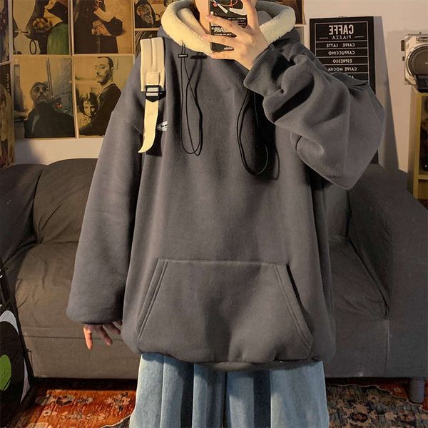 coat men's autumn and winter cashmere thickened sweater hooded loose upper garment 2020 new trend ins, Black
coat men's autumn and winter cashmere thickened sweater hooded loose upper garment 2020 new trend ins, Black