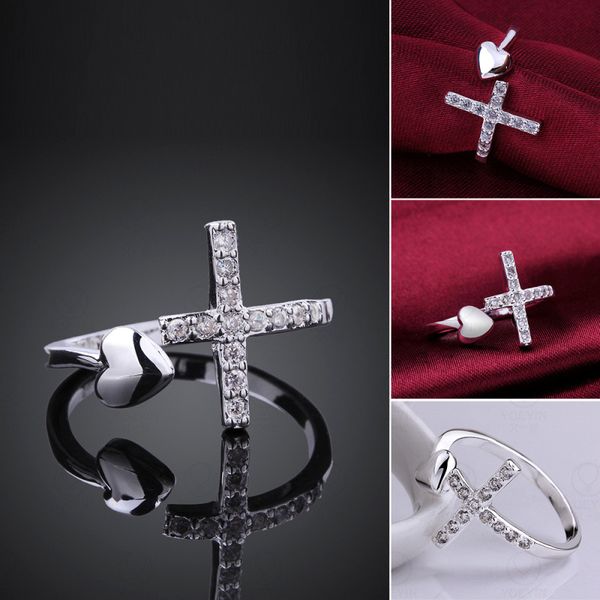 2017 selling exquisite fashion korean couple rings heart-shaped cross diamond bracelets marriage proposal engagement wedding anniversary, Silver
2017 selling exquisite fashion korean couple rings heart-shaped cross diamond bracelets marriage proposal engagement wedding anniversary, Silver