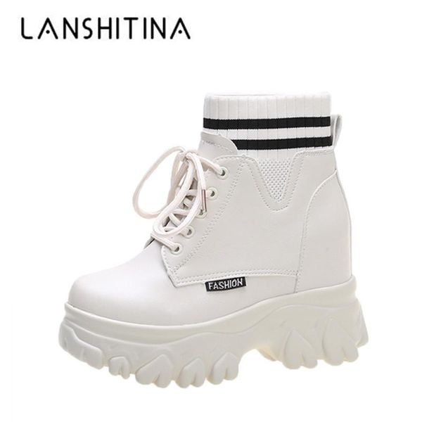 winter plush ankle boots women's high platform chunky sneakers 9cm wedges autumn leather motorcycle boots warm fur combat boot, Black
winter plush ankle boots women's high platform chunky sneakers 9cm wedges autumn leather motorcycle boots warm fur combat boot, Black