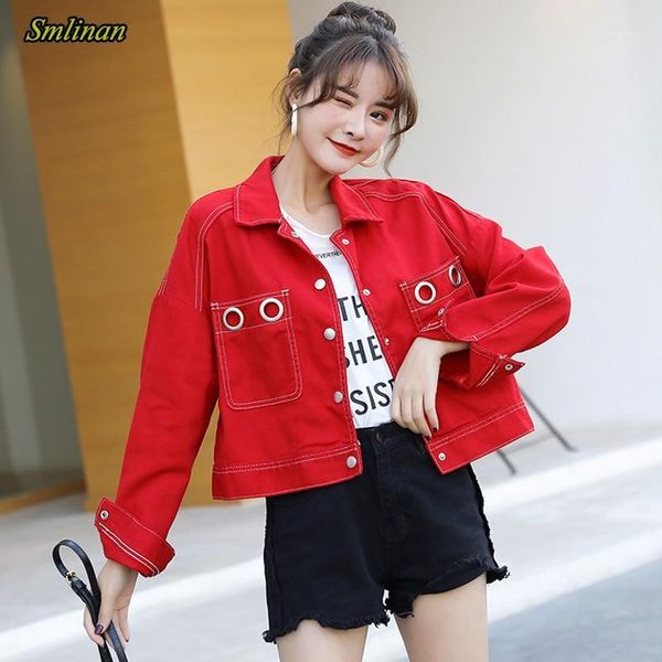 smlinan harajuku high street streetwear denim jacket women single breasted short cowboy jackets black white jenas coat female1, Black;brown
smlinan harajuku high street streetwear denim jacket women single breasted short cowboy jackets black white jenas coat female1, Black;brown