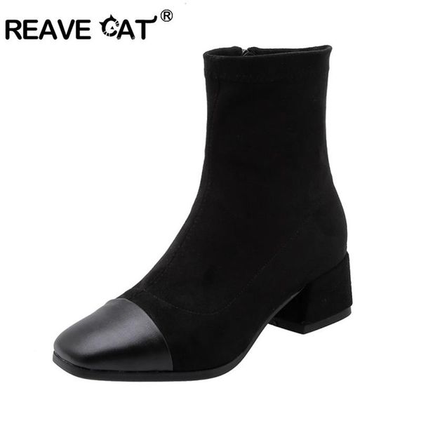 reave cat ankle boots square toe square heel flock zipper winter fashion boots for women big size 40-43 black beige brown 
reave cat ankle boots square toe square heel flock zipper winter fashion boots for women big size 40-43 black beige brown