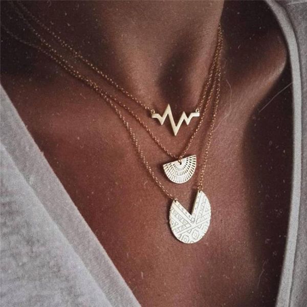 pendant necklaces layered necklace heartbeat coin chain girls women mother jewelry, Silver
pendant necklaces layered necklace heartbeat coin chain girls women mother jewelry, Silver