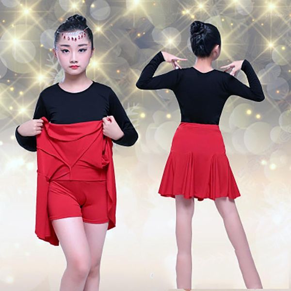 kids spandex long sleeve dance children latin dance skirt latin rumba performance test competition standard dress1, Black;red
kids spandex long sleeve dance children latin dance skirt latin rumba performance test competition standard dress1, Black;red