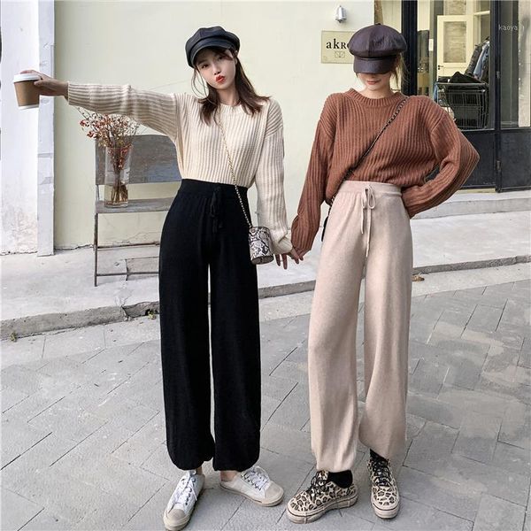 bloomers women's autumn and winter pants high waist slimming lace-up fashion knitting casual trousers1, Black;white
bloomers women's autumn and winter pants high waist slimming lace-up fashion knitting casual trousers1, Black;white
