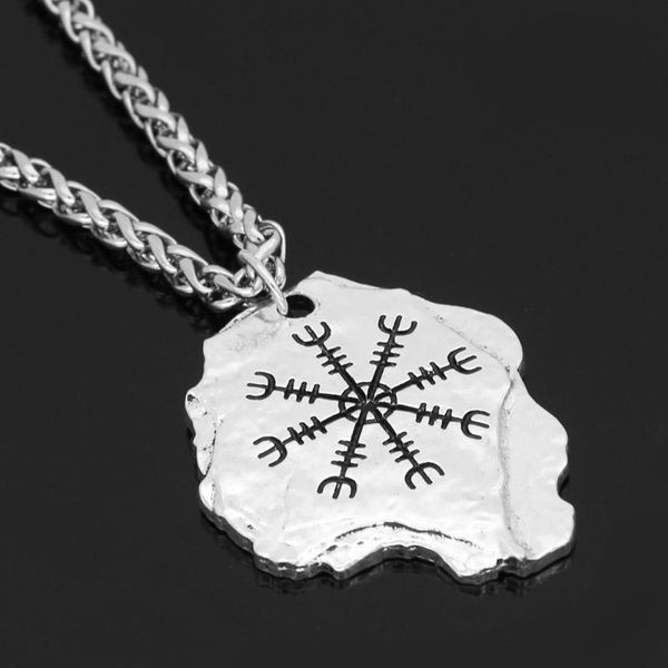 nordic viking odin aegishjalmr vegvisir amulet necklace with gift valknut bag, Silver
nordic viking odin aegishjalmr vegvisir amulet necklace with gift valknut bag, Silver