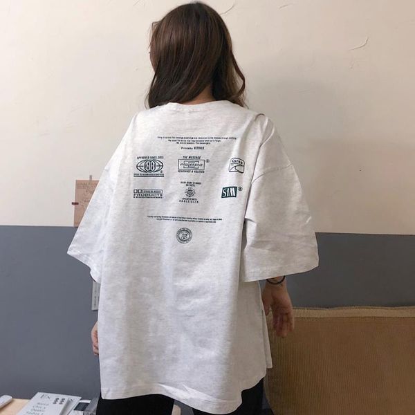 short sleeve t-shirt women summer loose-fit korean-style harajuku style fashion round neckline t-shirt women drop shipping, White
short sleeve t-shirt women summer loose-fit korean-style harajuku style fashion round neckline t-shirt women drop shipping, White