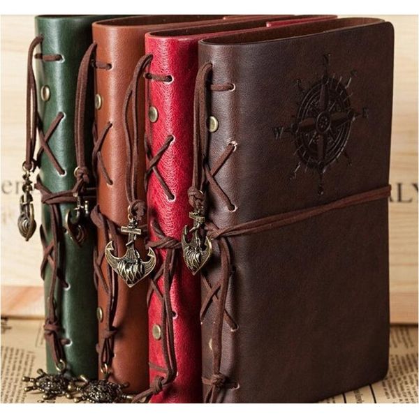 2017 Spiral Notebook Diary Notepad Vintage Pirate Anchors Pu Leather Note Book Replaceable Stationery Gift Jllfze Mx_home