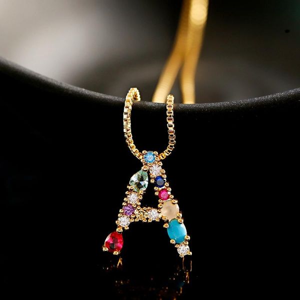 rainbow cz letter necklace women fashion initials alphabet pendant necklace girlfriend valentine's day jewelry gift, Silver
rainbow cz letter necklace women fashion initials alphabet pendant necklace girlfriend valentine's day jewelry gift, Silver