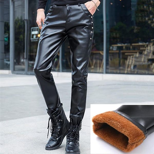 black pu leather pants men faux leather trousers male winter fleece thick warm motorcycle waterproof streetwear pants plus size
black pu leather pants men faux leather trousers male winter fleece thick warm motorcycle waterproof streetwear pants plus size