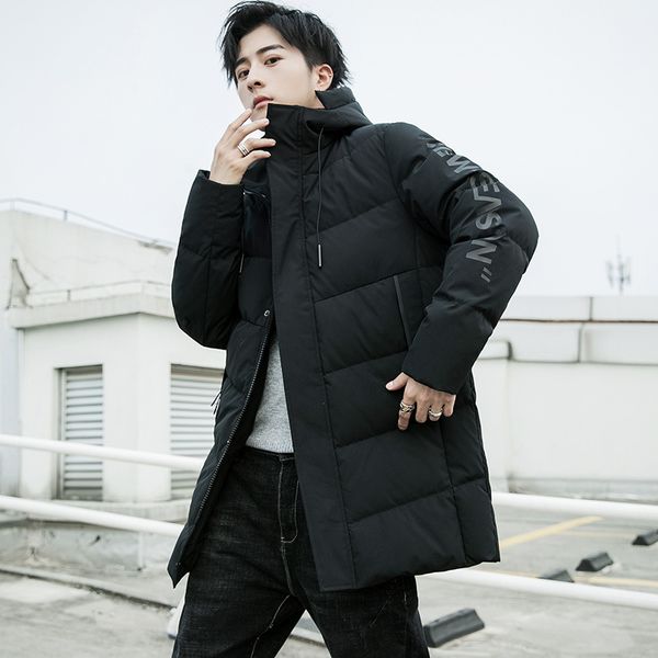 issuing new men's down jacket in the fall and winter long hooded popular more handsome warm coat q1209, Black
issuing new men's down jacket in the fall and winter long hooded popular more handsome warm coat q1209, Black