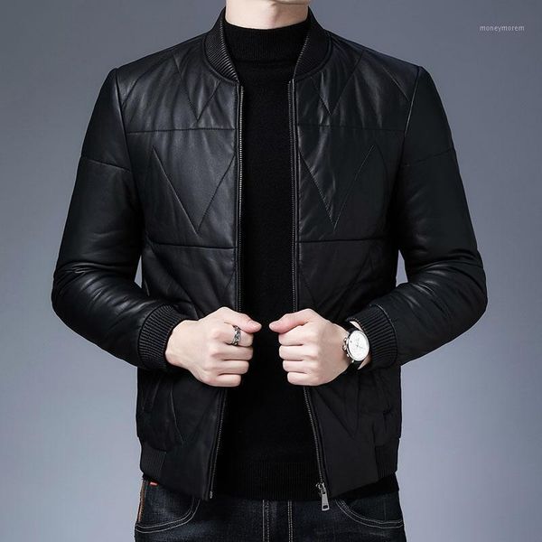 men's leather & faux sheep skin men winter down jacket collar middle-aged warm fur coat 0066 short jacket1, Black
men's leather & faux sheep skin men winter down jacket collar middle-aged warm fur coat 0066 short jacket1, Black