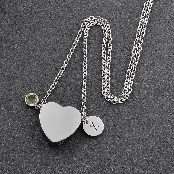 heart urn stainless steel cremation urn pendant keepsake vintage necklace custom cremation jewelry necklace for ashes, Silver
heart urn stainless steel cremation urn pendant keepsake vintage necklace custom cremation jewelry necklace for ashes, Silver