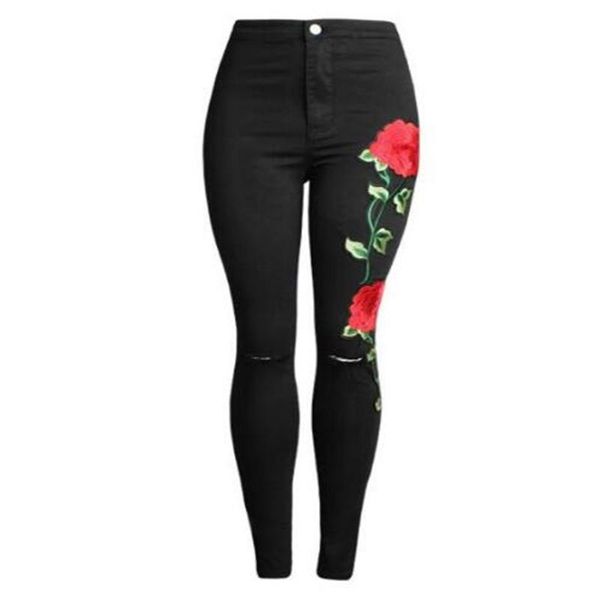 women's jeans plus size embroidery high waist pencil pants embroidered knee broken hole fashion trend elasticity cowboy, Blue
women's jeans plus size embroidery high waist pencil pants embroidered knee broken hole fashion trend elasticity cowboy, Blue