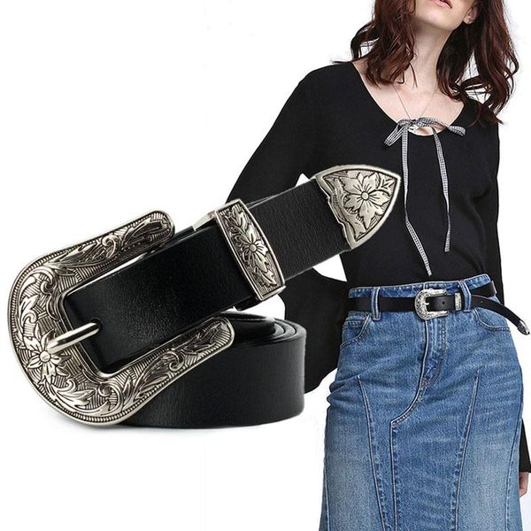 leather belts for women vintage western cowgirl wide waist belt pin buckle waistband women's belt jeans ladies, Black;brown 
leather belts for women vintage western cowgirl wide waist belt pin buckle waistband women's belt jeans ladies, Black;brown