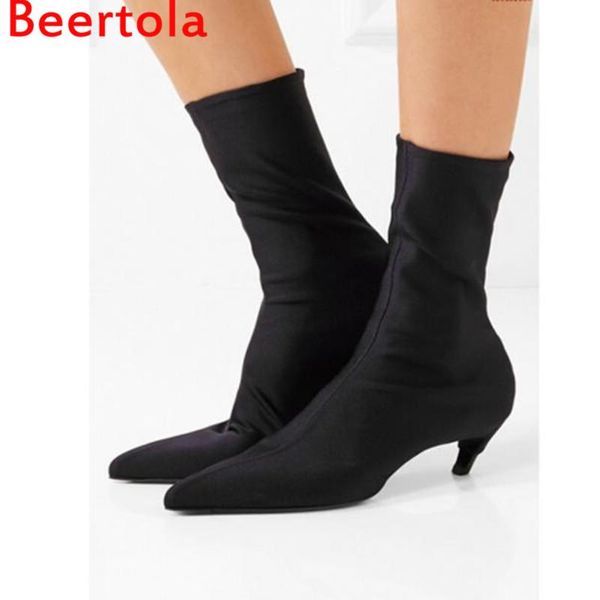 boots brand beertola elastic fabric women's runway high heels botas mujer booties femme two style autumn winter chaussures, Black
boots brand beertola elastic fabric women's runway high heels botas mujer booties femme two style autumn winter chaussures, Black
