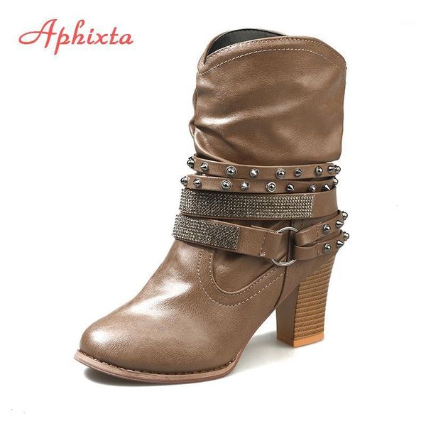 boots aphixta big size rivet in ankle chaussure vintage buckle girls leather square chunky high heels bling shoes women1, Black
boots aphixta big size rivet in ankle chaussure vintage buckle girls leather square chunky high heels bling shoes women1, Black