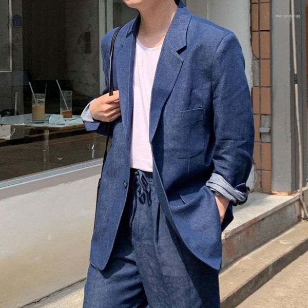 men denim casual suit coat male japan korea style streetwear vintage fashion jeans blazers jacket outerwear1, White;black
men denim casual suit coat male japan korea style streetwear vintage fashion jeans blazers jacket outerwear1, White;black