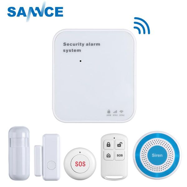 sannce wireless home wi-fi gsm gprs security alarm system diy kit app control motion detector sensor burglar alarm system kits 
sannce wireless home wi-fi gsm gprs security alarm system diy kit app control motion detector sensor burglar alarm system kits