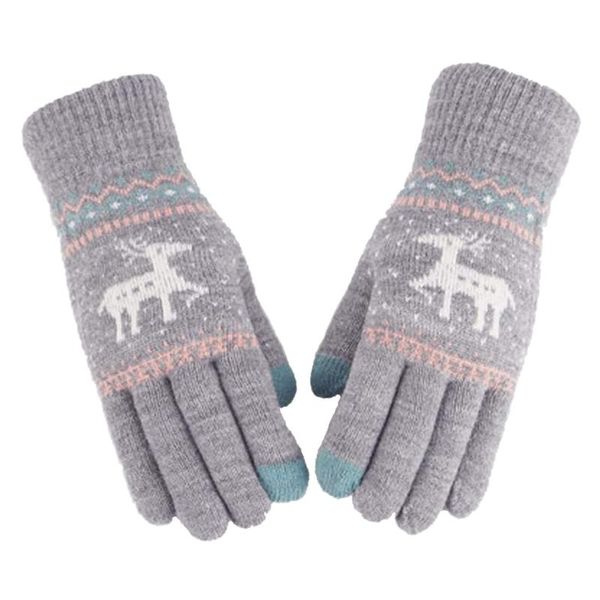 women gloves winter knitted warm gloves delicate pattern windproof mittens heated for christmas, Blue;gray
women gloves winter knitted warm gloves delicate pattern windproof mittens heated for christmas, Blue;gray