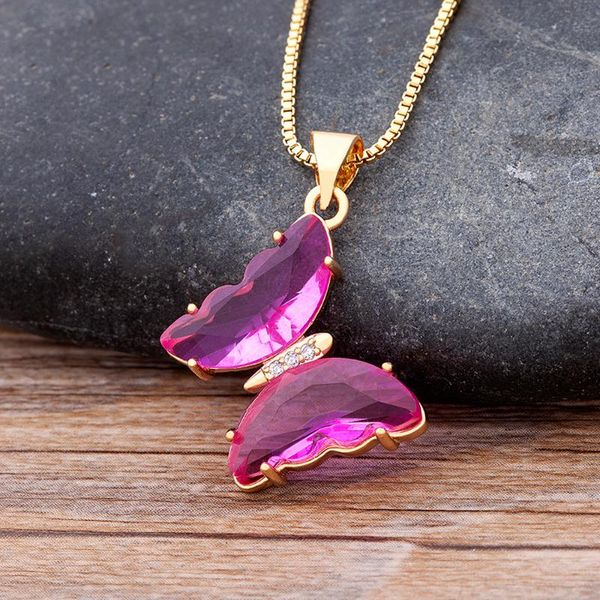 chains korean fashion ins colorful butterfly necklace charm cz stone beach jewelry pendant collar for women girl gift collier wholesale, Silver
chains korean fashion ins colorful butterfly necklace charm cz stone beach jewelry pendant collar for women girl gift collier wholesale, Silver