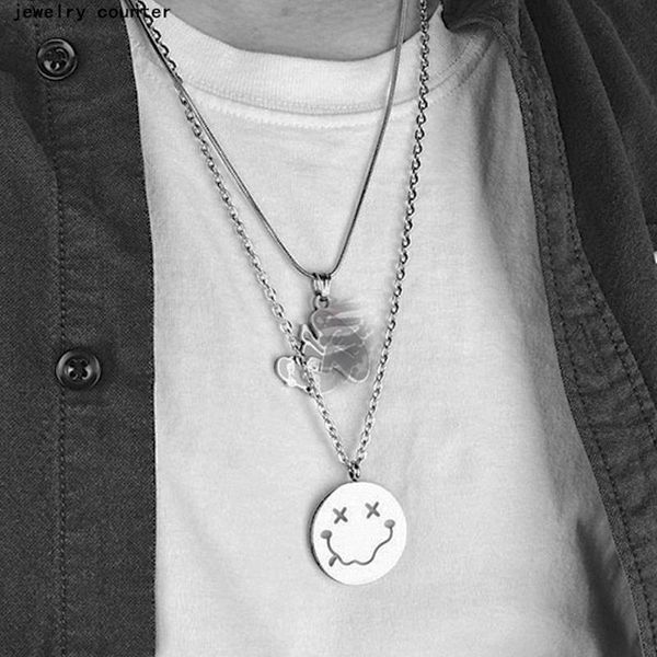 pendant necklaces mens stainless steel fashion funny face necklace pendants hip hop chains jewelry for neck male accessories, Silver
pendant necklaces mens stainless steel fashion funny face necklace pendants hip hop chains jewelry for neck male accessories, Silver