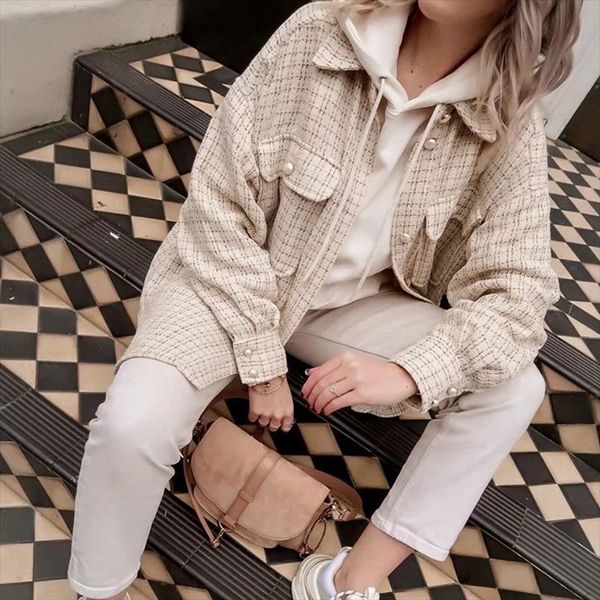 tweed women pearl button button hearts 2020 осенние моды дамы негабаритные густые рубашки уличные женские наряды милые девушки шикарные руба, White
tweed women pearl button button hearts 2020 осенние моды дамы негабаритные густые рубашки уличные женские наряды милые девушки шикарные руба, White