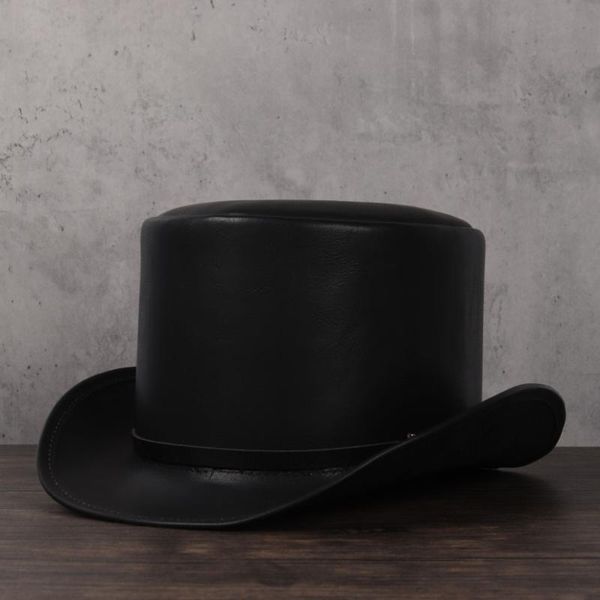 3size women men leather hat president traditional fedoras hat magician steampunk cosplay party caps dropshiping13cm top, Blue;gray
3size women men leather hat president traditional fedoras hat magician steampunk cosplay party caps dropshiping13cm top, Blue;gray