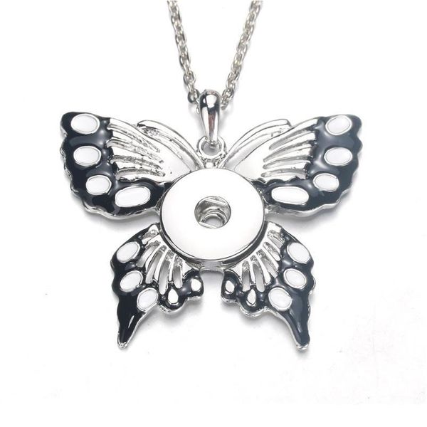 fashion butterfly necklace snap button pendant pearl necklace fit 18mm buttons charm fashion women jllejs, Silver
fashion butterfly necklace snap button pendant pearl necklace fit 18mm buttons charm fashion women jllejs, Silver