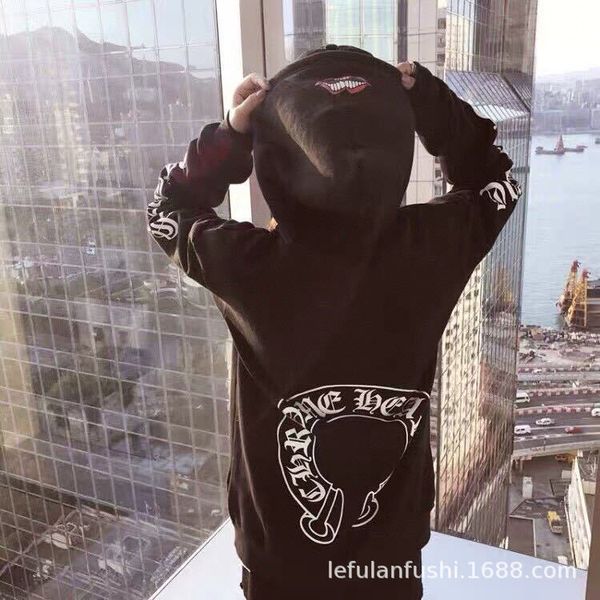 brand 20 new ss crow heart back horseshoe small mouth hooded sweater for men and women, White
brand 20 new ss crow heart back horseshoe small mouth hooded sweater for men and women, White
