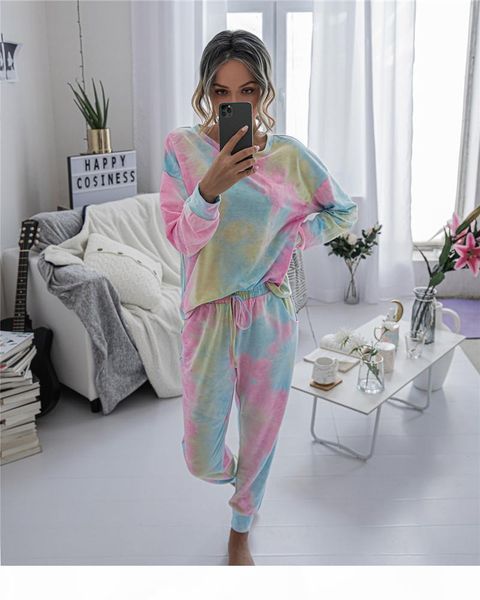 2020 autumn winter womens long sleeve short pajamas set tie dye printed soft and pants pj set nightwear sleepwear loungewear, White
2020 autumn winter womens long sleeve short pajamas set tie dye printed soft and pants pj set nightwear sleepwear loungewear, White