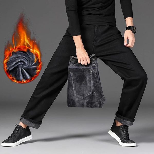 men's pants autumn/winter casual fleece trend slim fitting wear grab thick straight trousers undefined, Black
men's pants autumn/winter casual fleece trend slim fitting wear grab thick straight trousers undefined, Black