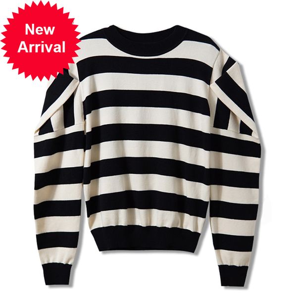 women's knitted sweater thin neck puff basic long sleeve female casual autumn althleisure fashion c-332, White;black
women's knitted sweater thin neck puff basic long sleeve female casual autumn althleisure fashion c-332, White;black