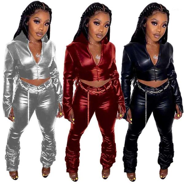 h3595 european american women's clothing autumn and winter leather cardigan zipper pleated leisure sports suit spot who1, Gray
h3595 european american women's clothing autumn and winter leather cardigan zipper pleated leisure sports suit spot who1, Gray