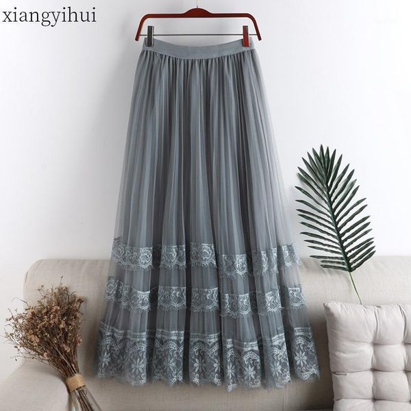 new arrival 2020 high waist double layer mesh patchwork lace skirt women elegant white long skirts casual elastic cake skirt1, Black
new arrival 2020 high waist double layer mesh patchwork lace skirt women elegant white long skirts casual elastic cake skirt1, Black